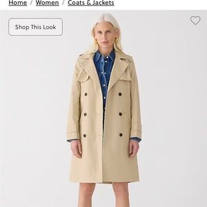 Jcrew Icon Trench coat petite size 12 NWT
